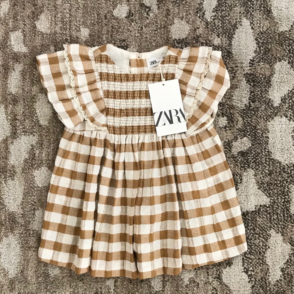 NWT Zara baby girl gingham dress